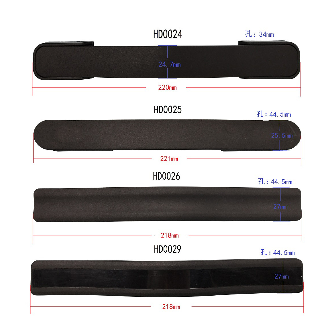 [not retail] luggage handle pull rod suitcase plastic handle battery case gift box plastic handle