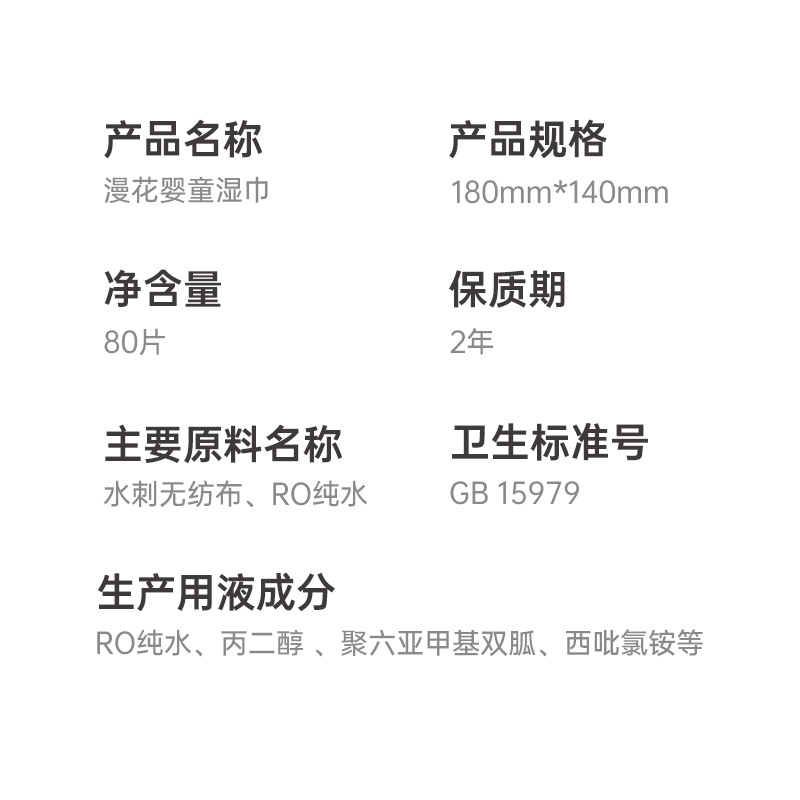 Manhua Baby Wipes, Household Use, 80 Large Packs, Special for Babies, Hand and Mouth Cleaning Wet Wipes, Butt Wipes