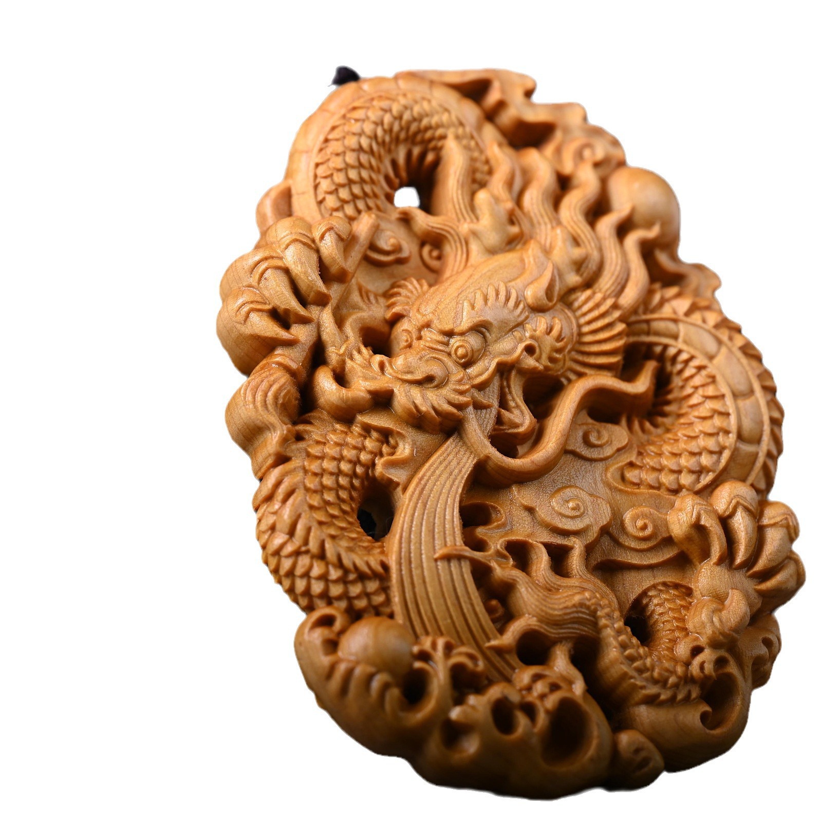 Gold Sandalwood, Cypress, Boxwood, Black Persimmon Wood, Defective Solid Wood Carving, Pixiu Handle, Hot-Selling Products in Scenic Spots, Factory Direct Sales