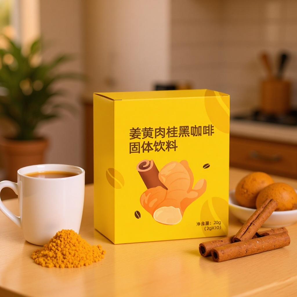 Turmeric Cinnamon Black Coffee Solid Drink Meal Replacement Fat Control Ready-To-Drink Work Companion Healthy Sports Drink