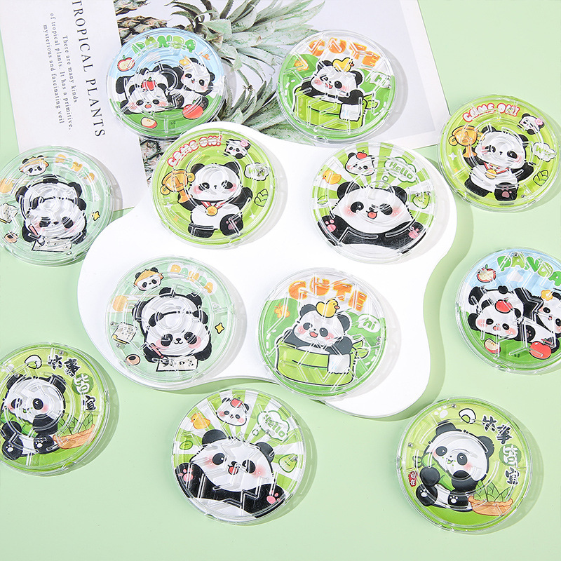 Children's Toys Mini Balance Panda Maze Small Special-Shaped Ball Maze Balance Ball Kindergarten Small Gift