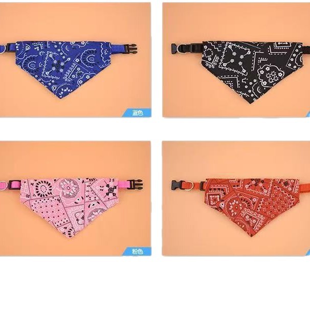 Dog Saliva Towel for Small and Medium-Sized Dogs, Adjustable Triangle Towel with Cute Print, New Comfortable Cat and Puppy Teddy Scarf