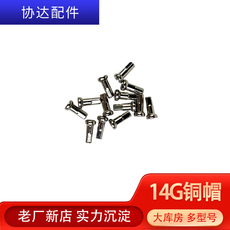 [Spoke cap] 14G12MM copper cap No Rust silver bicycle copper cap