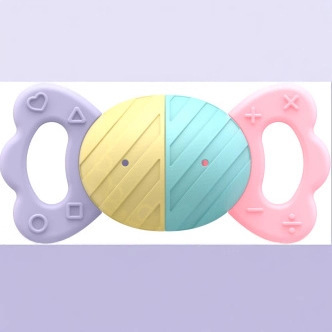 Cross-Border Amazon Rattle Toy Accessories Baby Boiled Rattle Toy Graspable Chewable Teether Bed Bell Pendant