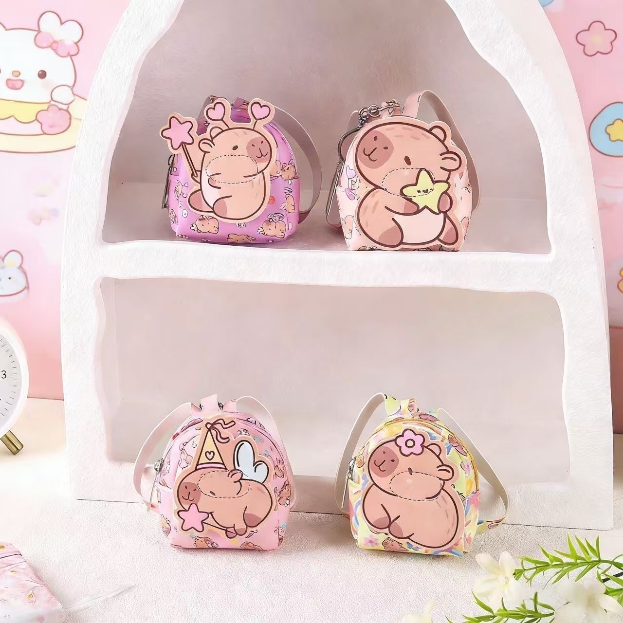 Cartoon Small Backpack, Coin Purse, Card Holder, Cute Keychain Bag, Mini Bag, Headphone Bag, Portable Carry-On