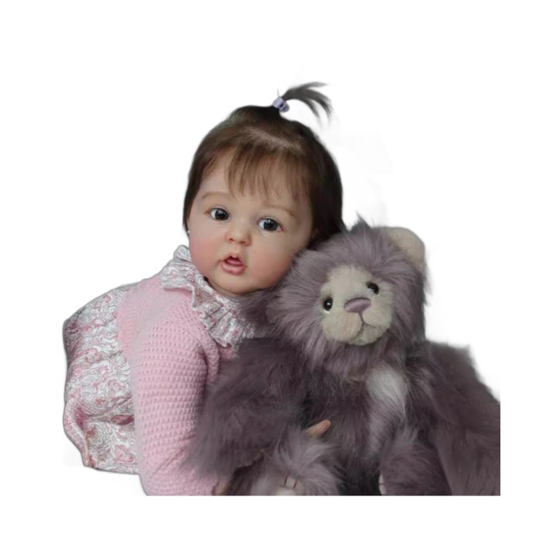3D High-Color Realistic Baby Doll with Veins and Blue Veins, 60cm Cotton Body, Cute Reborn Baby Doll, Birthday Gift