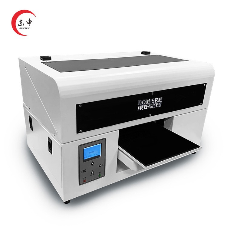 Dongshen A4Uv Printer Small Flatbed Printing Crystal Label Mobile Phone Case Acrylic Crafts Gift Box Plastic