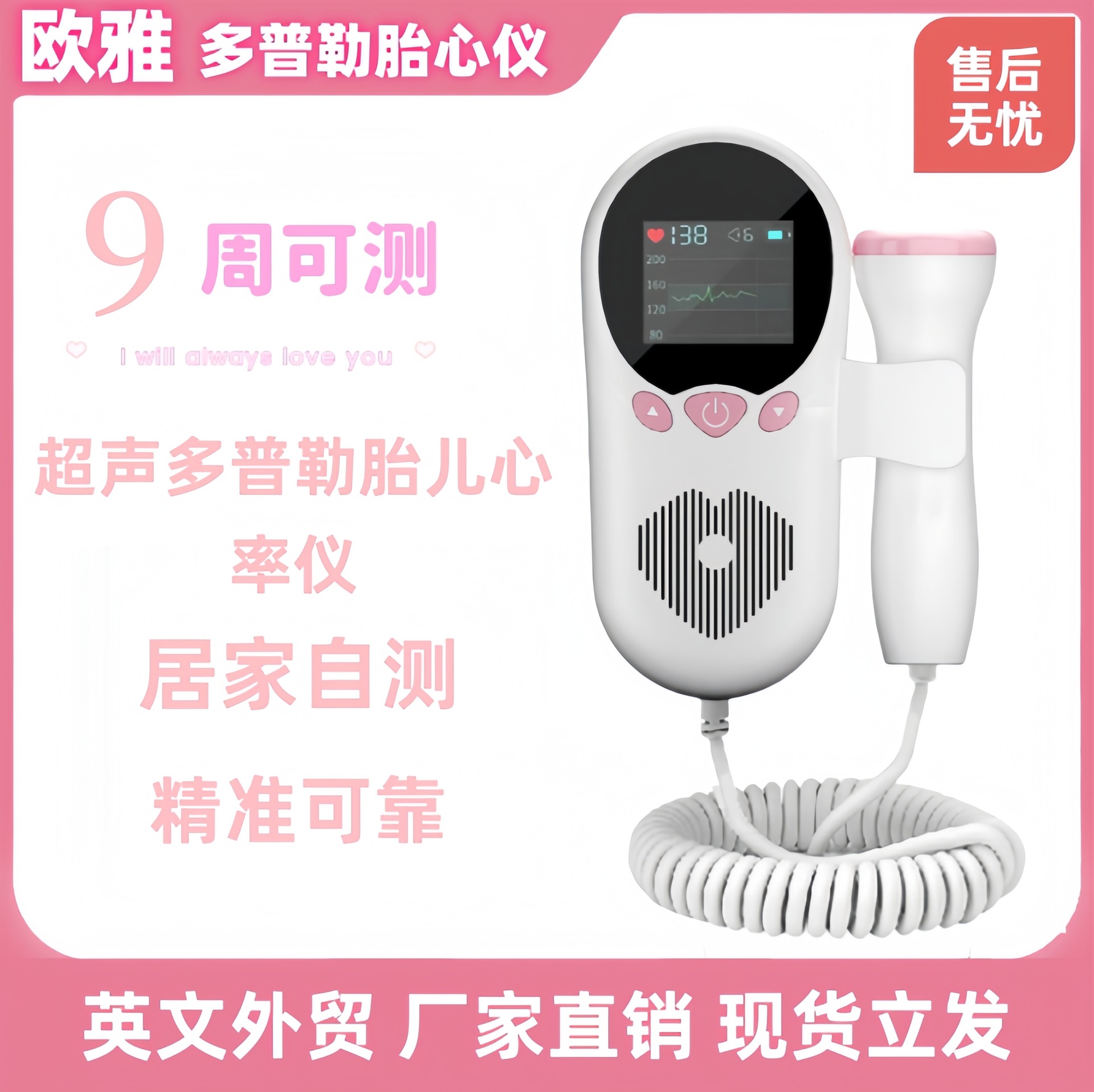 Кросс-бордерный домашний допплеровский монитор сердечного ритма плода, устройство для определения движения и сердечного ритма плода для беременных женщин