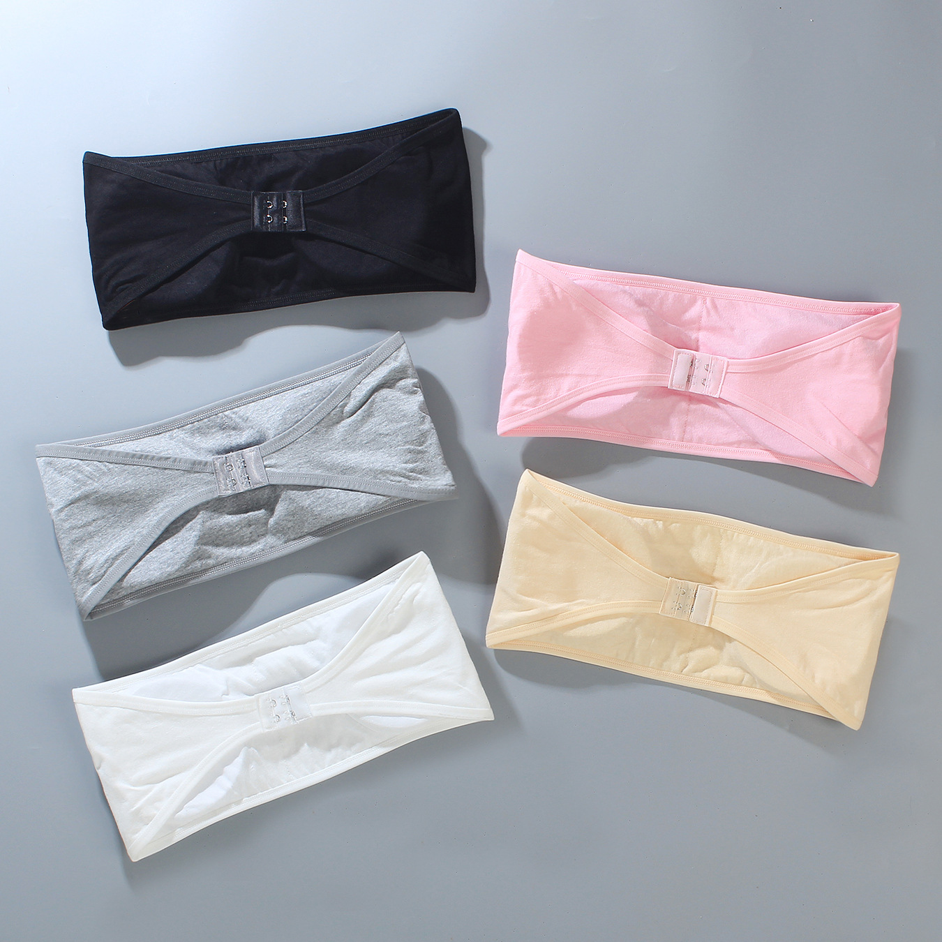 Бюстгальтер без бретелек из хлопка для девочек 7-13 лет с пряжкой и вставкой для учениц 12 лет