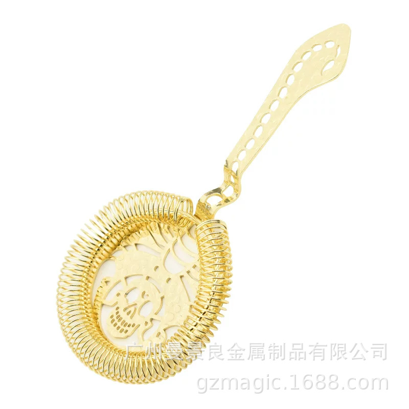 Wholesale 304 Stainless Steel Bar Cocktail Filter Ice Separator Fancy Cocktail Cocktail Filter Cross-Border