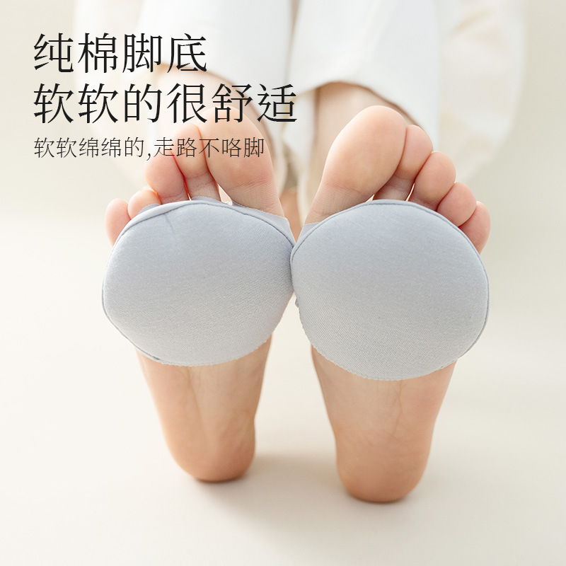 Cross-Border Spring and Summer Five-Toe Socks, Sandal Socks for Women, Half-Length Invisible Socks, Forefoot Pads, Open-Toe Socks, Non-Slip Socks
