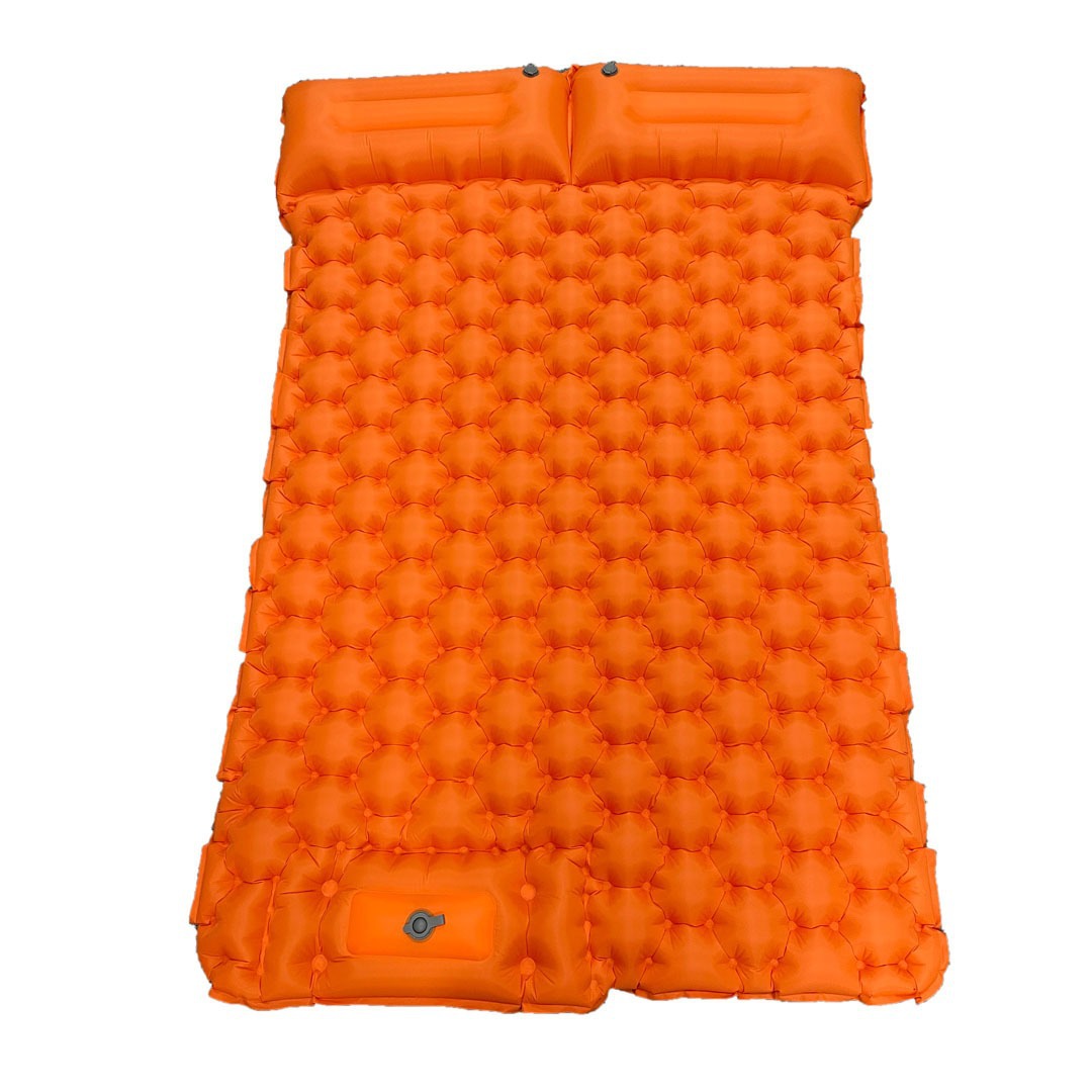 Double Camping Moisture-Proof Outdoor Inflatable Mattress, Lightweight and Portable Travel Car Nap Storage Outdoor Tent Inflatable Bed