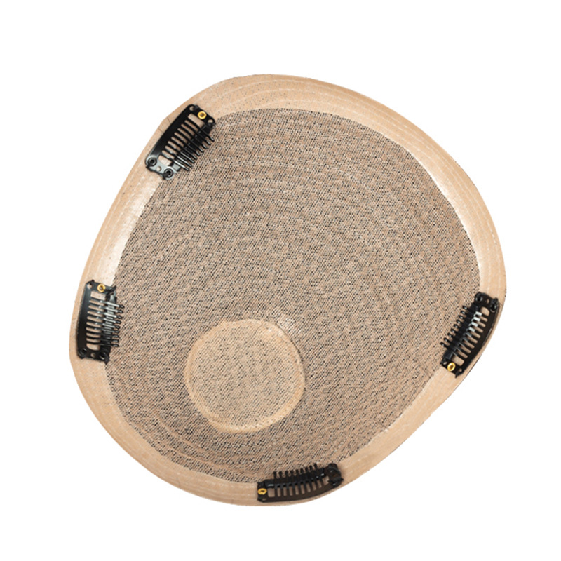 Miaoyang wig men's hair block short hair inch factory wholesale natural mechanism middle-aged and elderly real hair head replacement block