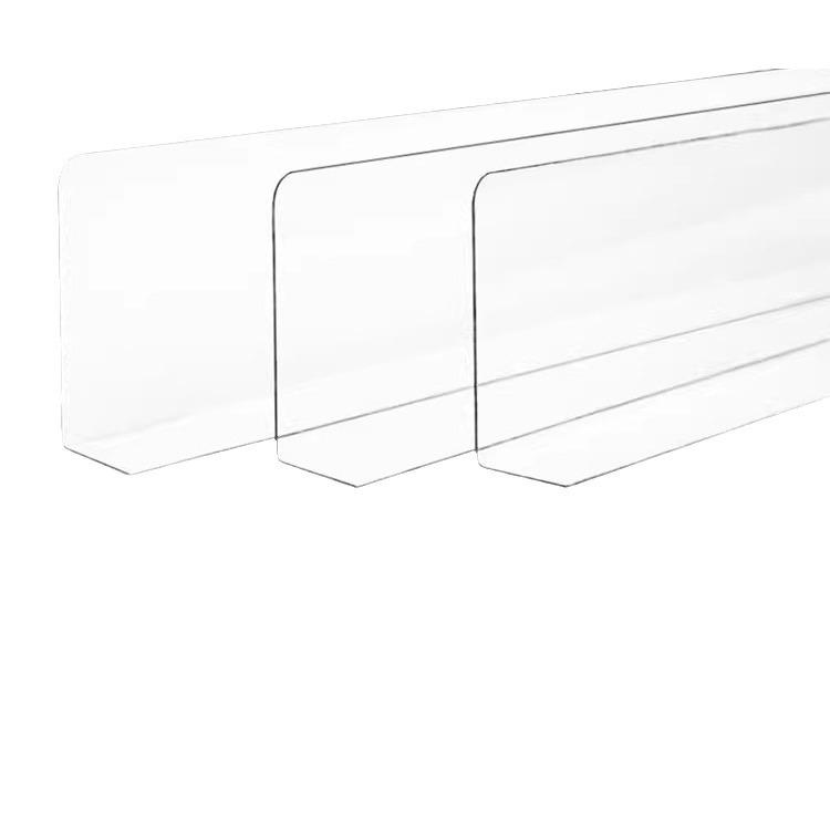 AcryLic BaffLe Supermarket SheLf Warehouse Partition BaffLe Commodity DispLay Divider Transparent BaffLe L-shaped WhoLesaLe
