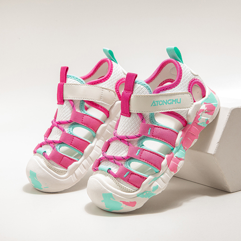 Children's Sports Sandals 2025 Summer Girls Beach Shoes Outdoor Mountaineering Shoes Trendy Men's and Women's Shoes Baotou Children's Shoes