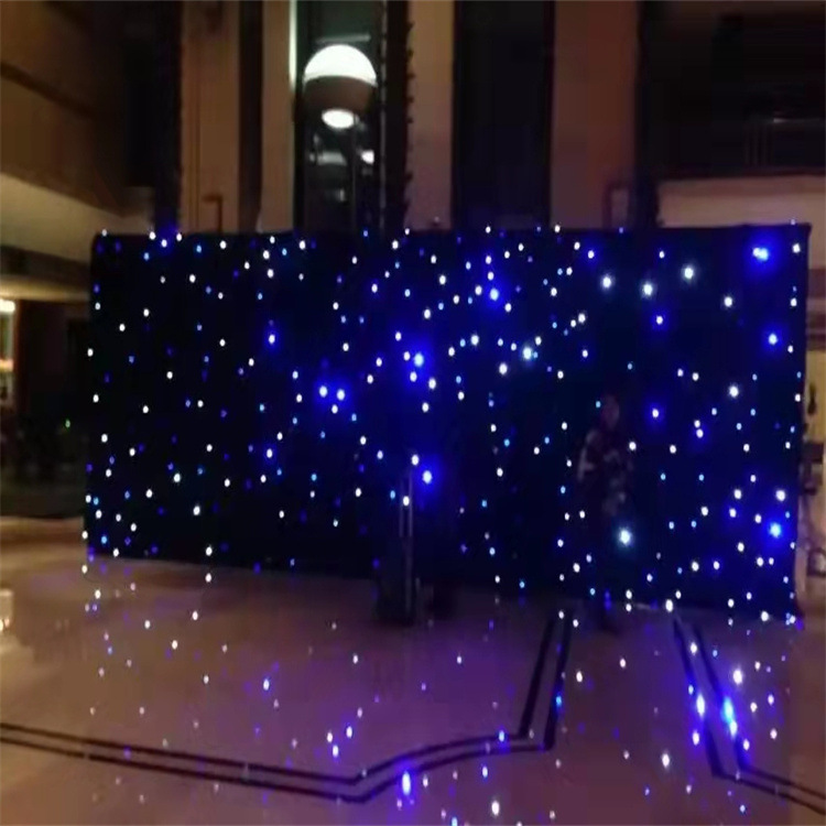 Led Starry Sky Cloth Black Star Cloth Starlight Cloth Stage Background Cloth Stage Lighting Deposit Square Meter Independent Station