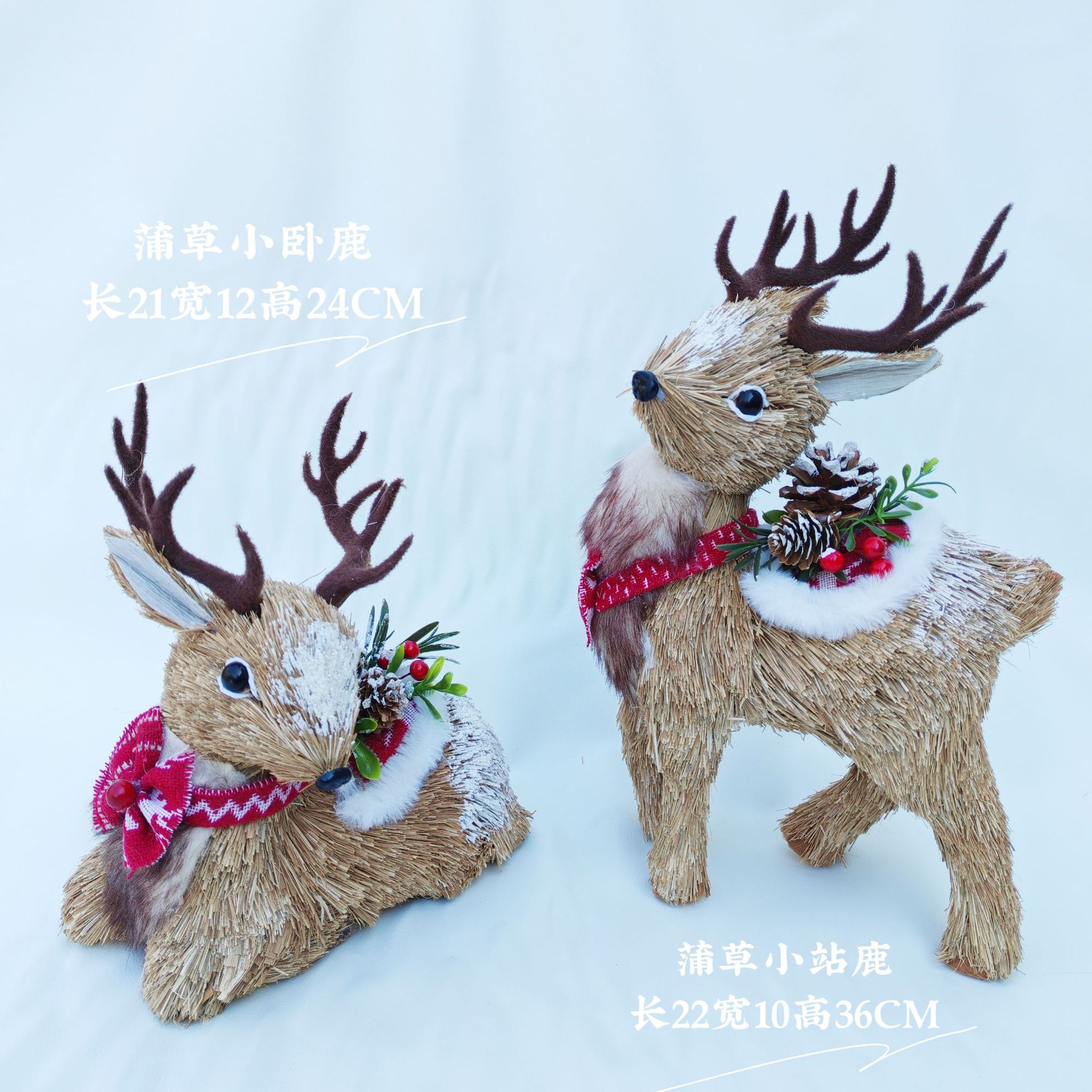 Декор из соломы, плетение олененка, хлопковая нить, милые украшения, изысканные подарки, домашний декор, фот Props, рождественские подарки