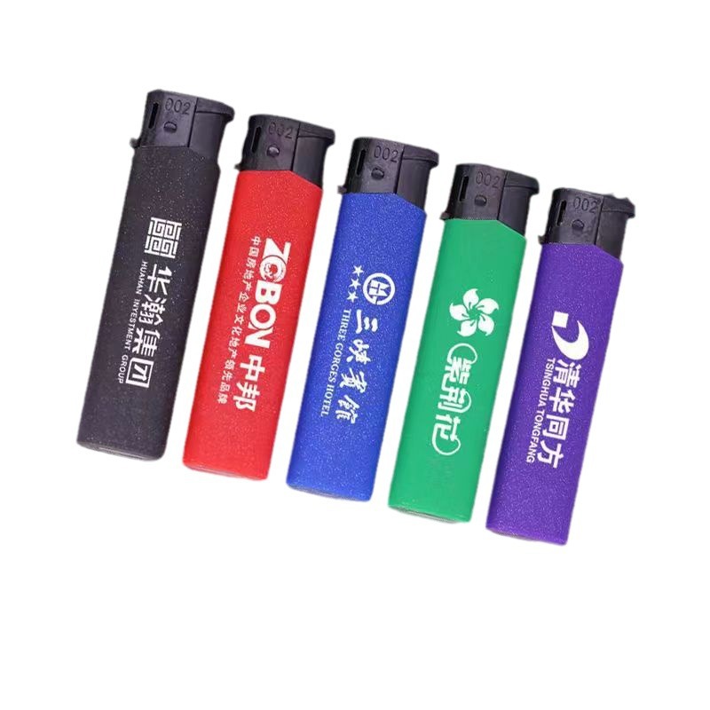 Lighter Advertising Custom-made High-end Frosted Eraser Disposable Open Flame Windproof Lighter logo Printing