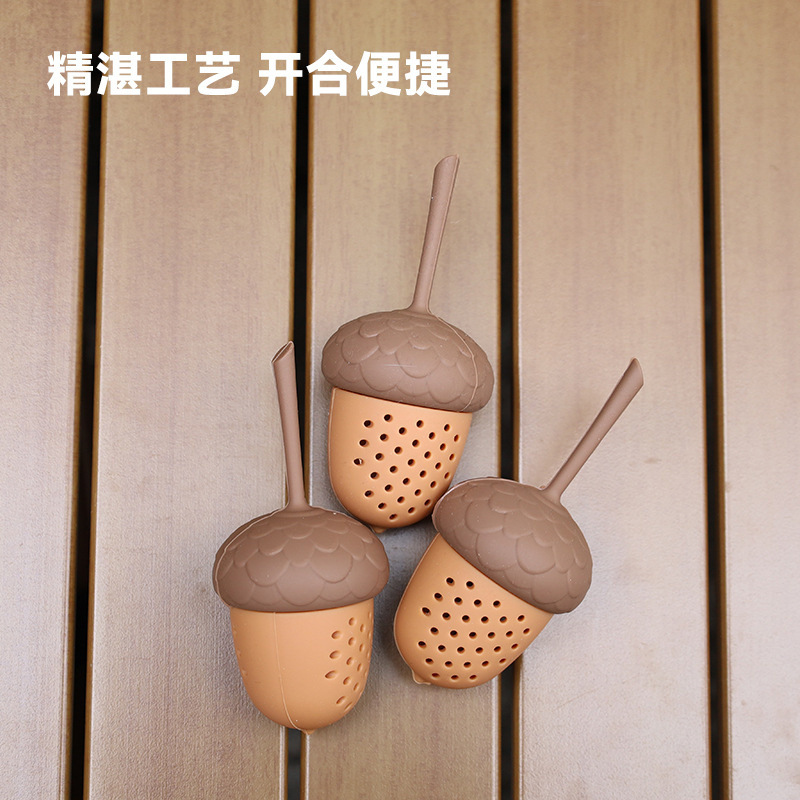 Creative New Tea Filter Acorn Silicone Tea Infuser Mini Tea Filter Pine Cone Tea Infuser Silicone Tea Drain