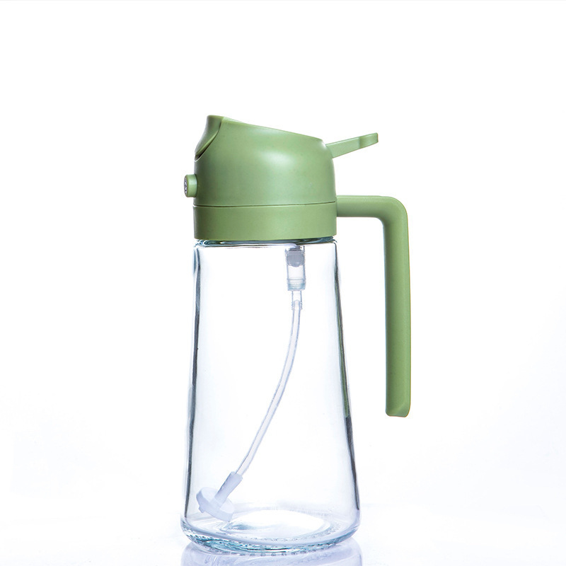 Spray and Pour Dual-Purpose Two-In-One Oil Bottle Without Oil Hanging Food-Grade Household Glass Oil Bottle High-Pressure Spray Seasoning Bottle Wholesale