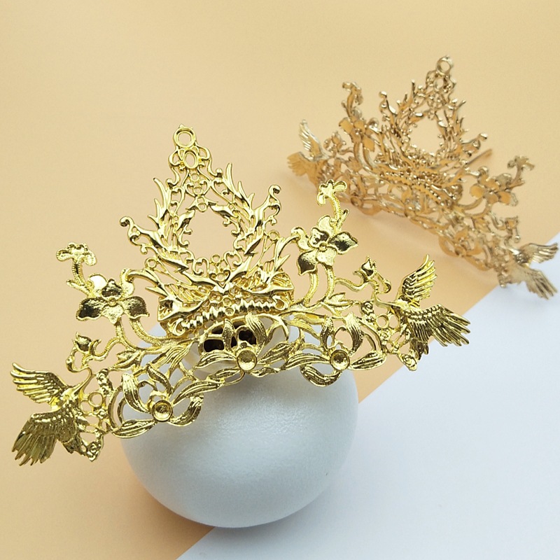 Сплав U-образная заколка, полая ротанговая корона Ханьфу, антикварные материалы, заколка для волос, головной убор, свадебные аксессуары