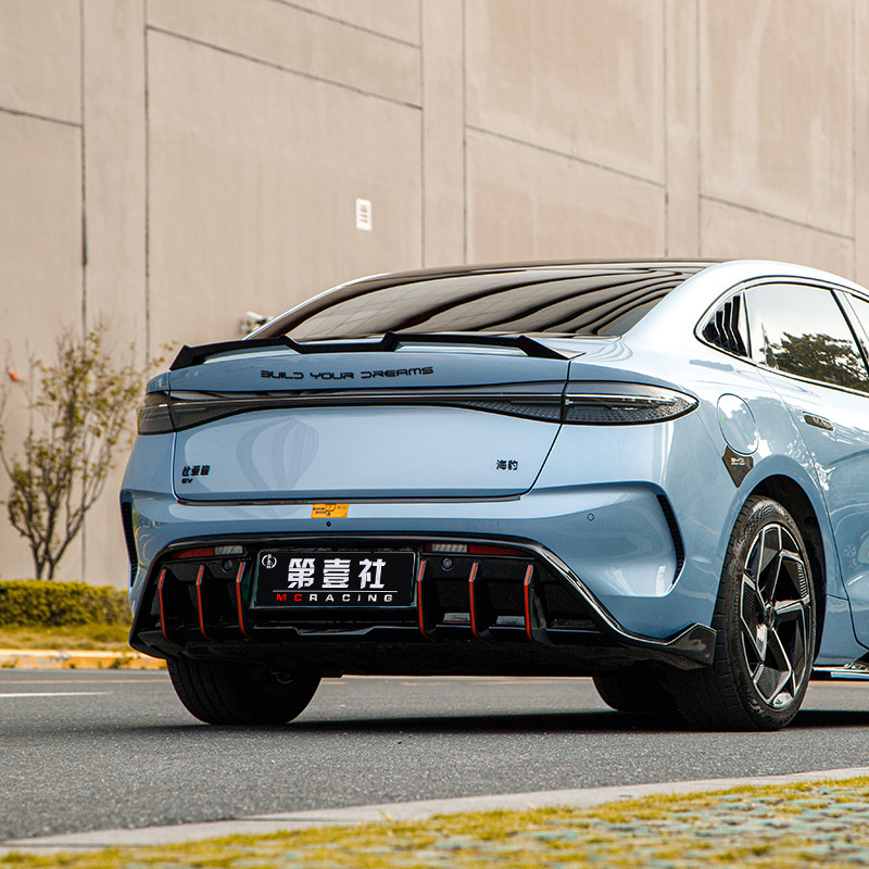 Suitable for BYD seal ev modified tail pressure tail fixed wing carbon fiber pattern seal special non-perforated