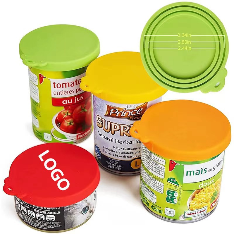 Neutral Three-In-One Sealing Lid for Dog and Cat Food Cans, Pet Food Moisture-Proof Corrosion Silicone Fresh-Keeping Lid, Pet Can Lid