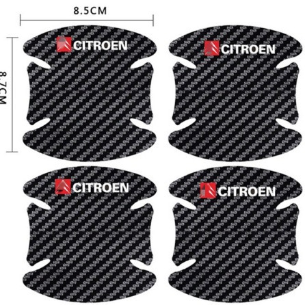 Schamley car door handle paint sticker door handle scratch-resistant decorative leather carbon fiber door bowl sticker