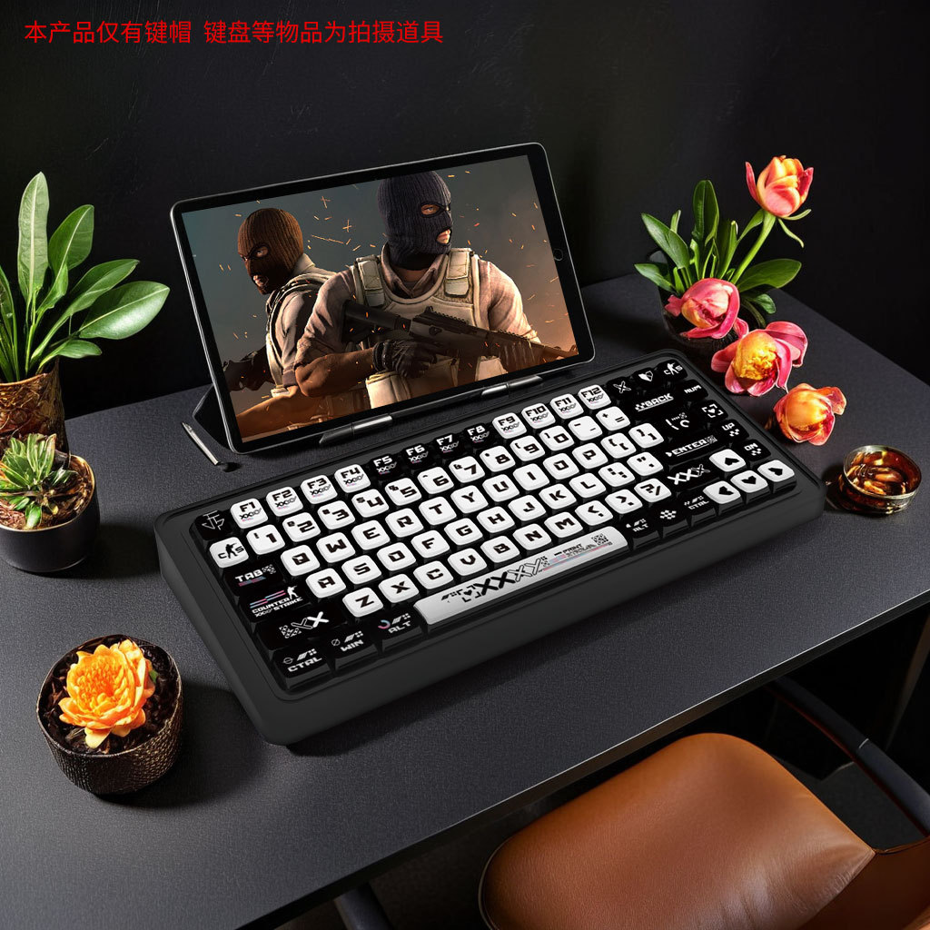 Printing set mechanical keyboard key cap SA height four-sided through PBT sublimation process ball cap pudding 125 key complete set