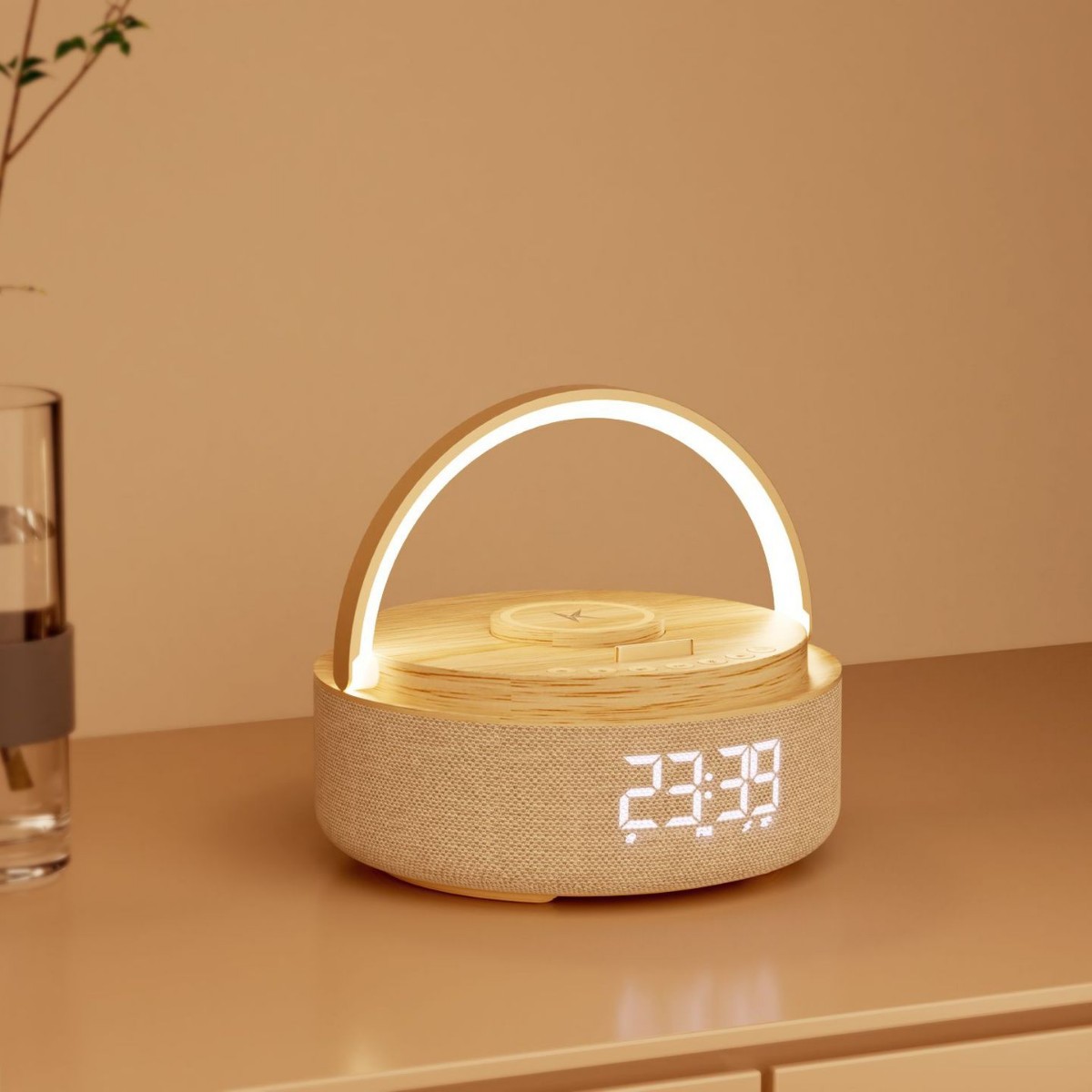 Hot-Selling Gift Bluetooth Speaker Wireless Charging Night Light Holder Creative Birthday Gift Niche High-End