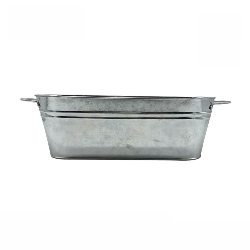 Iron Barrel Galvanized Metal Pastoral Planting Succulent Potted Flower Pot Flower Pot Crafts Satchel Small Iron Barrel