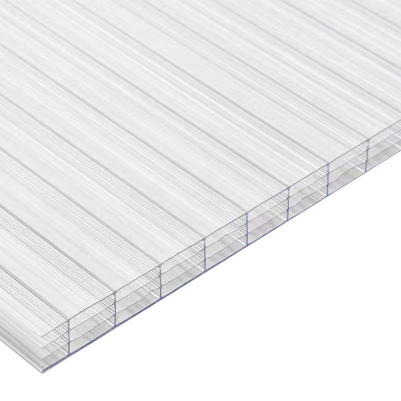 Four-layer pc Sun Board Hollow Rectangular Grids Sun Board Anti-uv Weather-resistant Sound Insulation Noise Reduction pc Sun Board Wholesale