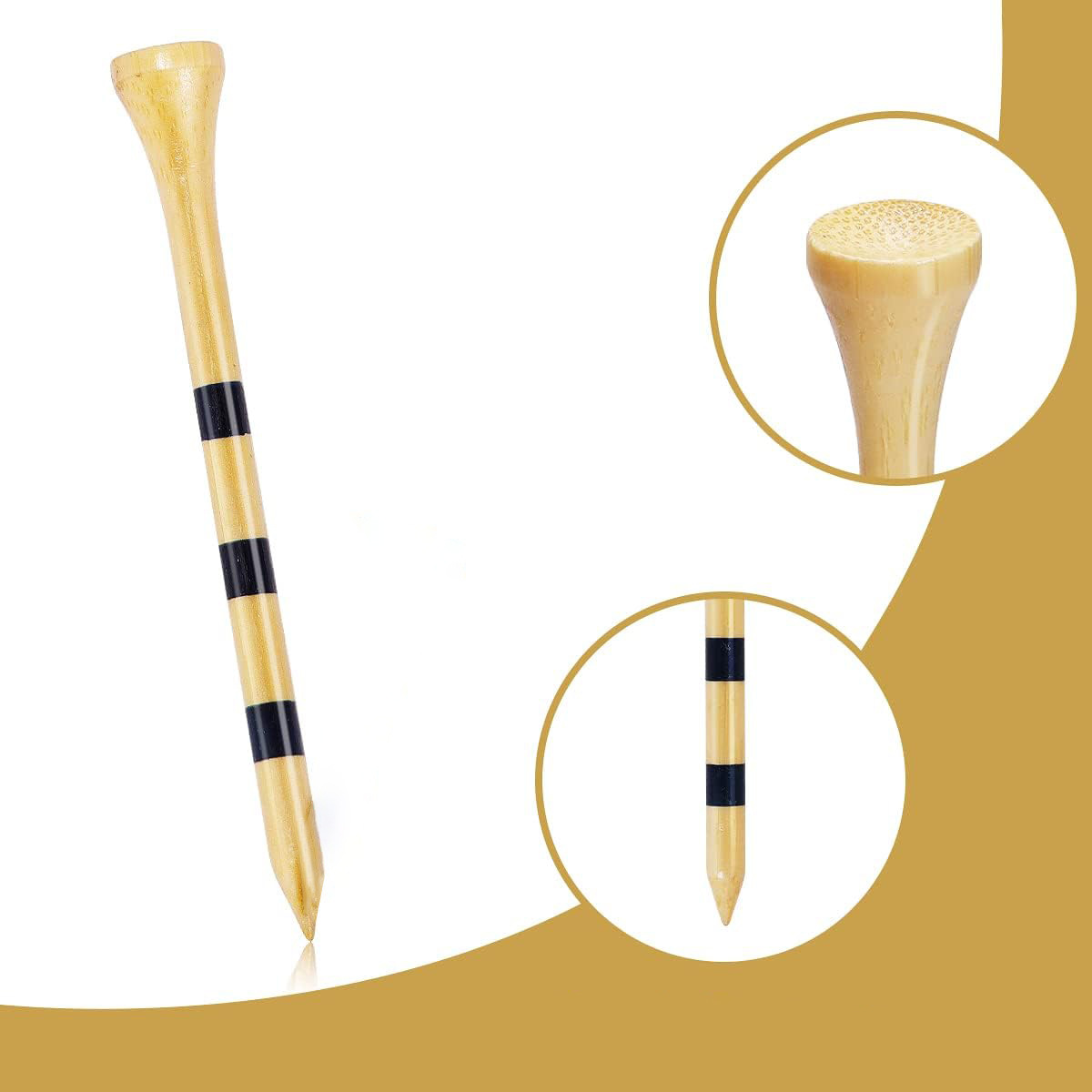 Factory wholesale golf ball nail bamboo ball DingTalk transfer printing ball tee ball tray ball nail seat golf accessories