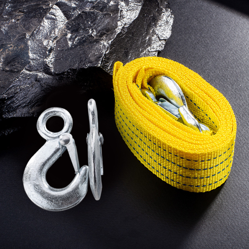 Car Tow Rope Double-layer Thickeneded Factory Spot Eagle Claw Hook Traction Rope Outdoor Off-road Emergency Escape Trailer Belt