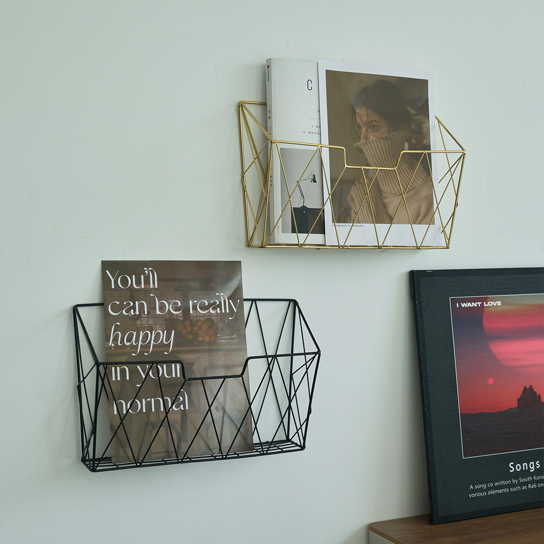 Настенная книжная полка в стиле скандинавский Минимализм Креативная металлическая полка для журналов