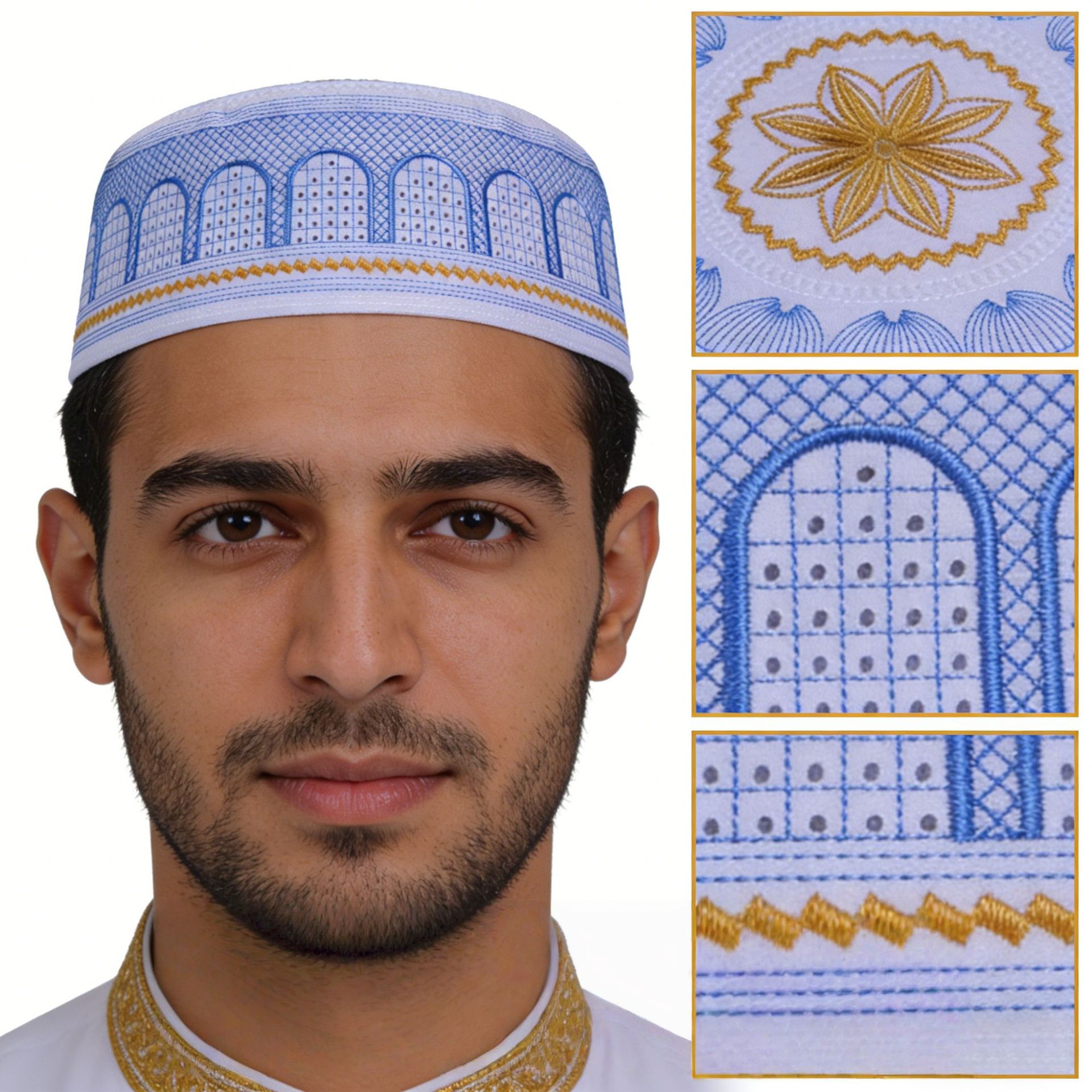 Вышивка на шляпе Хуи для мужчин белая оптовая шляпа