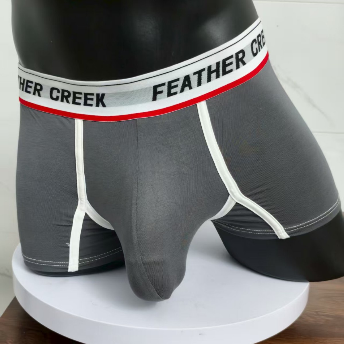 Men's U-Shaped Boxer Briefs with Separate Pouch, Solid Color Boxer Shorts, Sexy and Enhancing