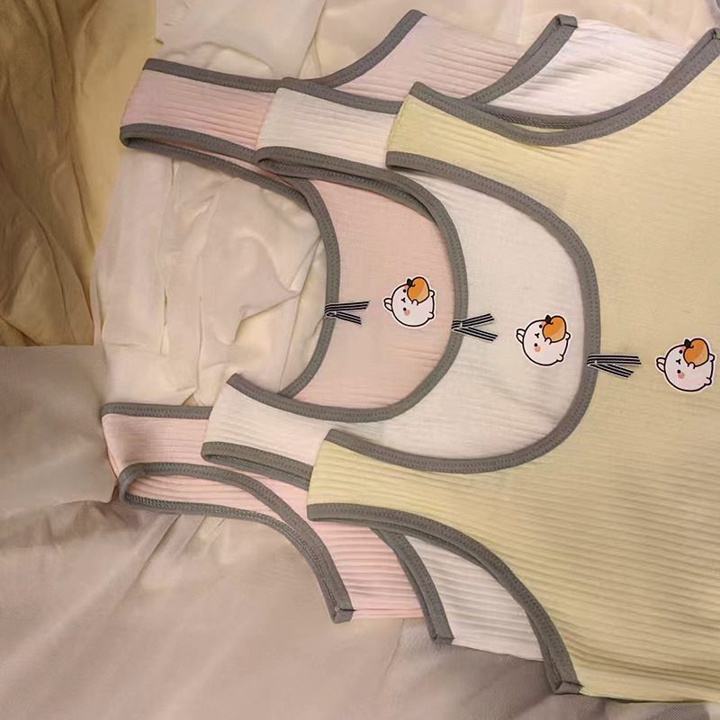 Girls' Underwear for Junior High School Students, High School Students, Female Middle School Students, Pure Cotton Development Period Small Vests, Big Children's Girls' Bras