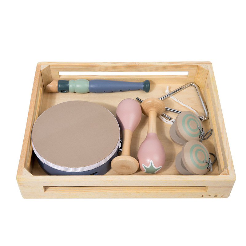 Cross-Border Young Children's Simulated Wooden Box Orff Percussion Instrument Set Early Education Enlightenment Rattle Soundboard Music Toy