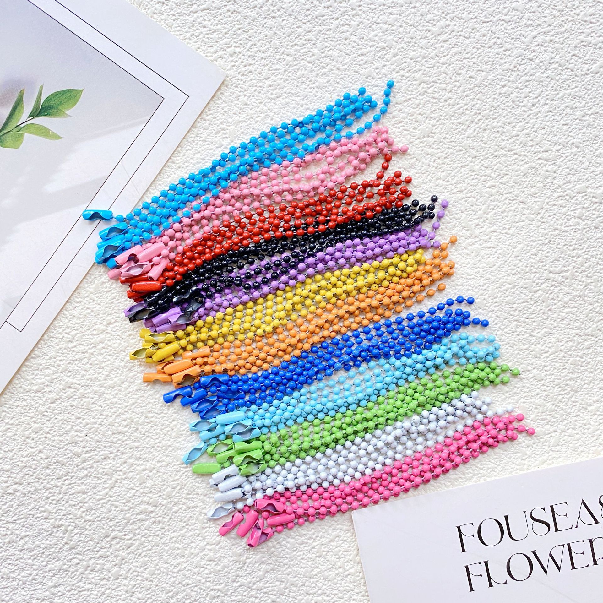 Keychain Ring Strap Card Chain Handmade Bag Chain Pendant DIY Macaron Set Card Holder Chain