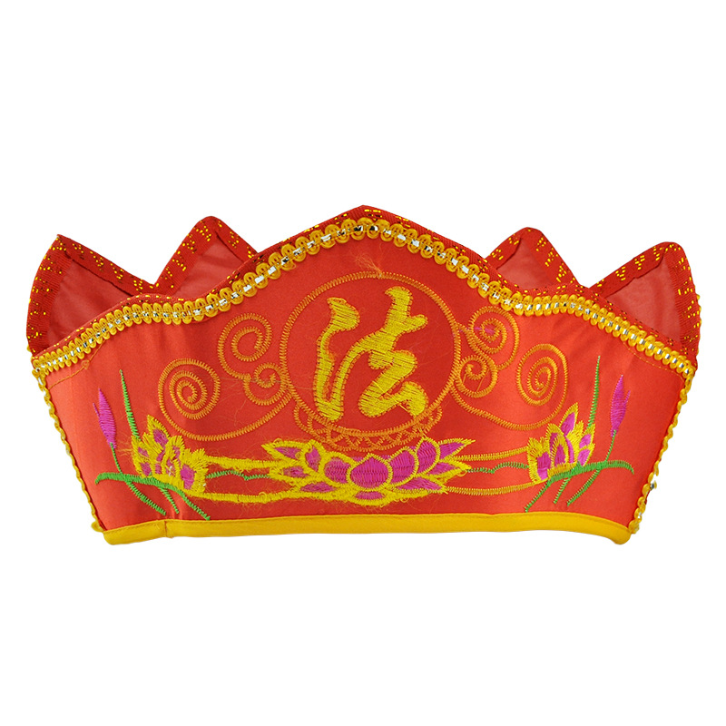 Monk Costume, Monk Hat, Monk Hat, Flat Embroidered Pentagonal Hat, Washable Buddhist Hat, Multi-Color Optional Monk Hat