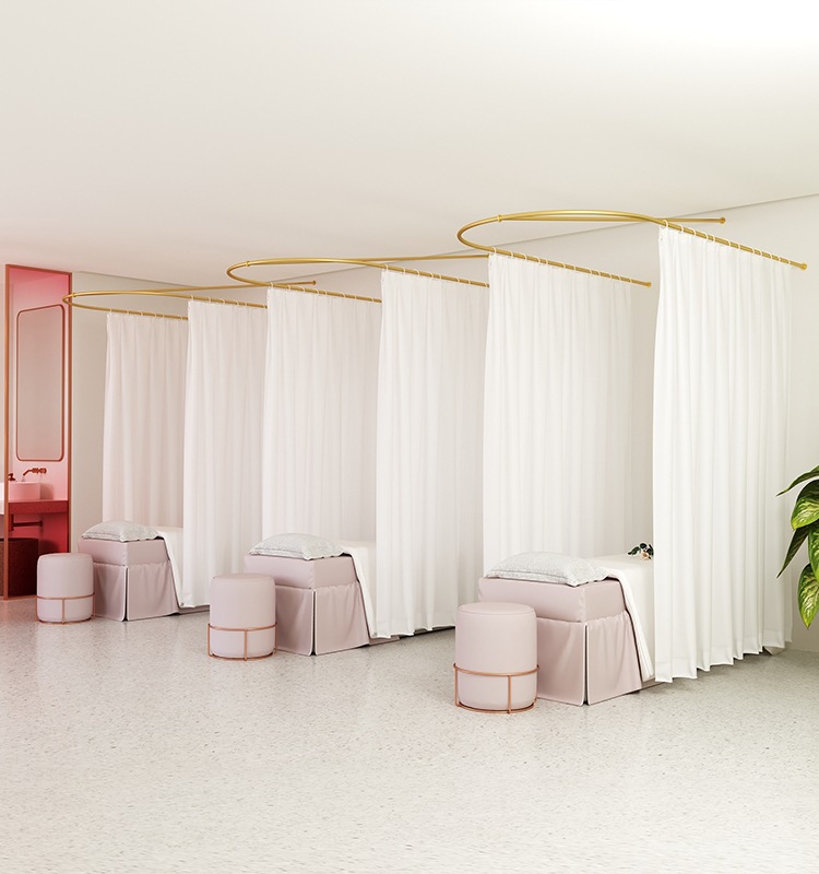 Занавеска для салона красоты, медицинская, U-образная перегородка, для физиотерапевтической кровати, поддерживающая штанга
