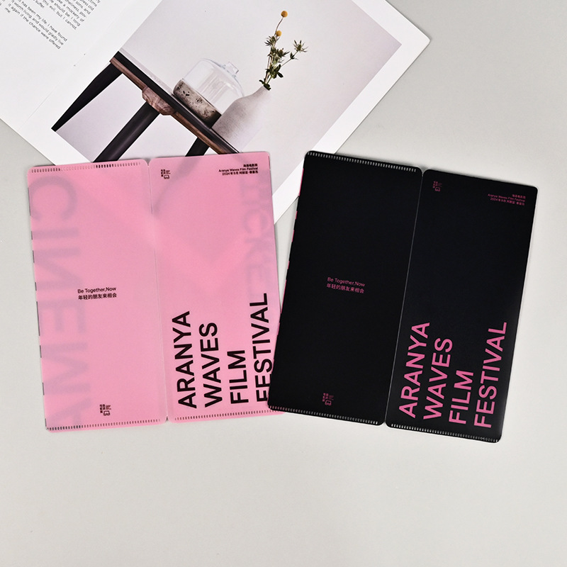 Concert plastic ticket folder custom thick frosted transparent ticket folder cartoon mask storage folder custom