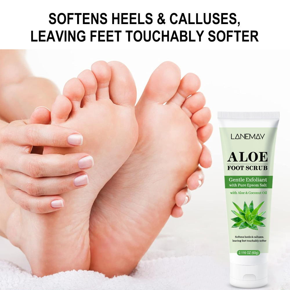 Кросс-браундер скраб для ног с алоэ, очищающий и эксфолиирующий массажный крем для ног