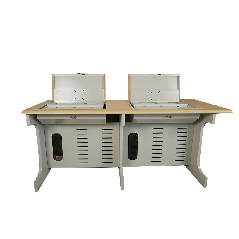 Flip Computer Table Multimedia Classroom Computer Table School Training Table Computer Room Hidden Table Embedded Double Study Table