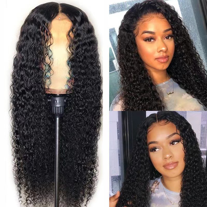Wig women's long curly hair African corn hot foreign trade European and American fashion medium long curly hair wholesale wig head cover in stock