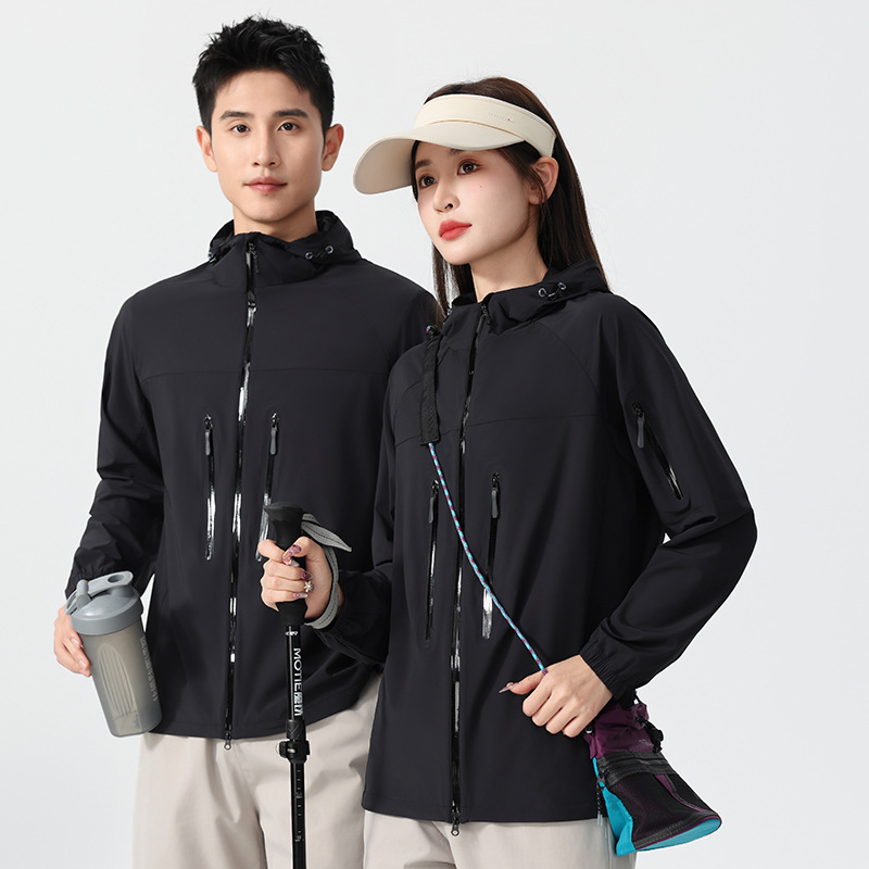 Advertising Cultural Shirts with Custom Printed Logos, Outdoor Ice-Sense Sun Protection Clothing for Couples, New Waterproof Jackets, Skin Clothing Factory