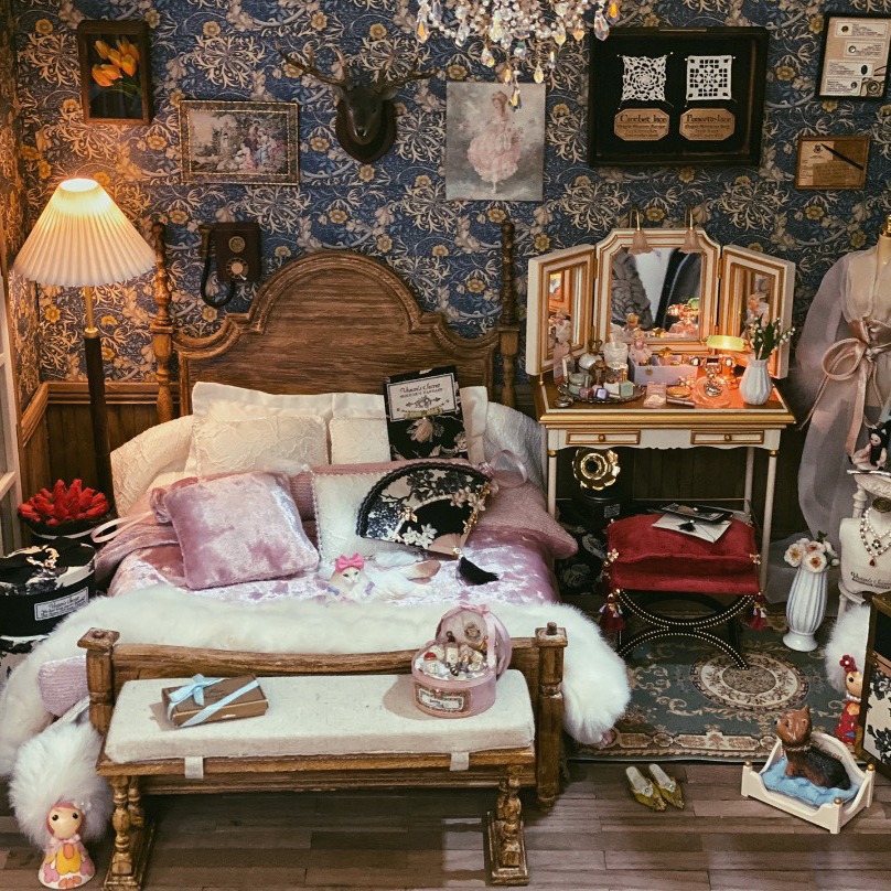 Bjd baby house wallpaper six points eight points wallpaper baby house accessories ob11 shooting scene props gsc clay people small cloth