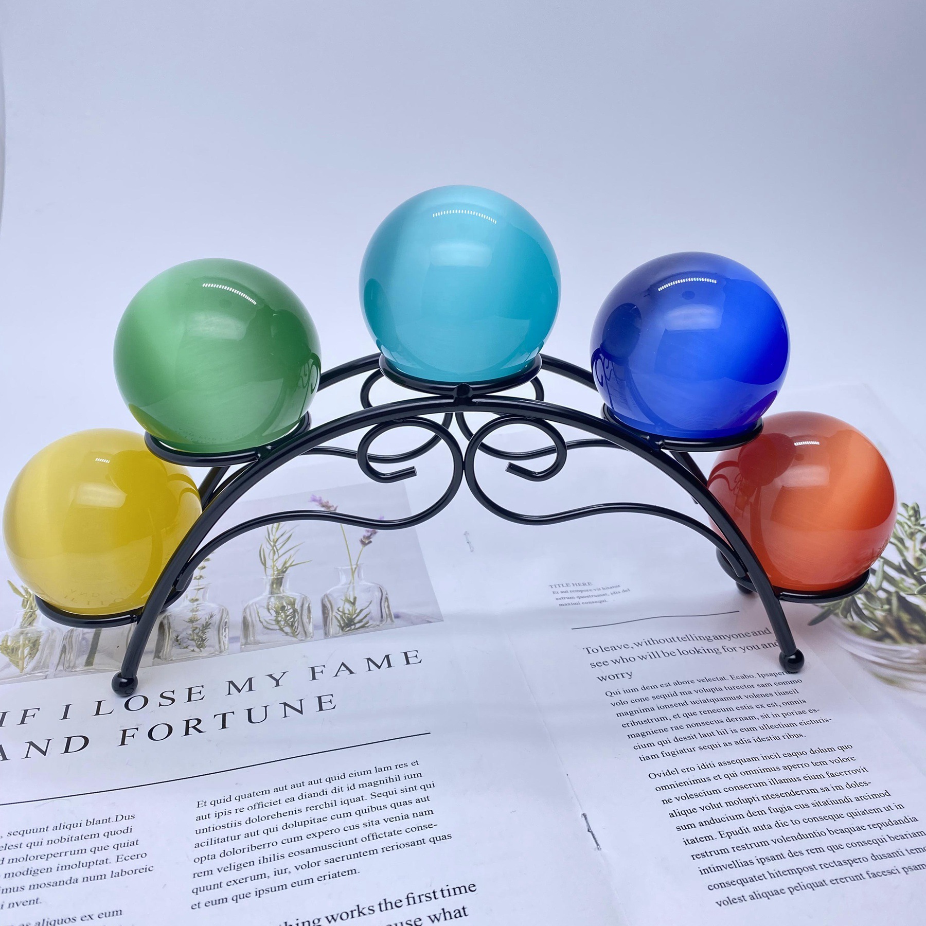 Cat's Eye Crystal Ball 1.6Cm~3Cm Specimen Crystal Gemstone Home Decoration Loose Beads Cat's Eye Stone Black Hair Crystal