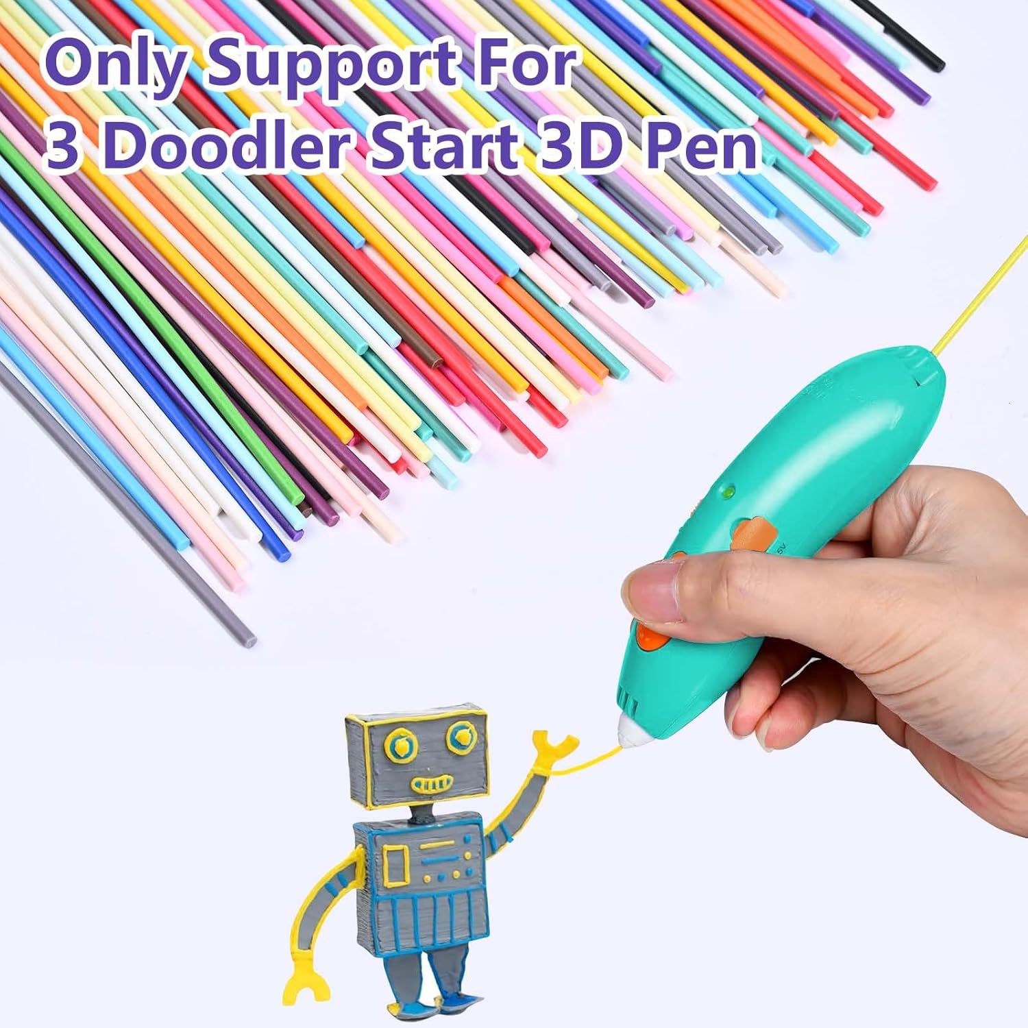 Factory direct supply cross-border dedicated 3d printing pen consumables strip low temperature PCL2.5mm diameter 15cm length